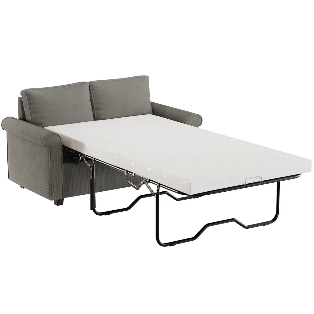 Brown Corduroy 2 in 1 Sleeper Sofa P5794
