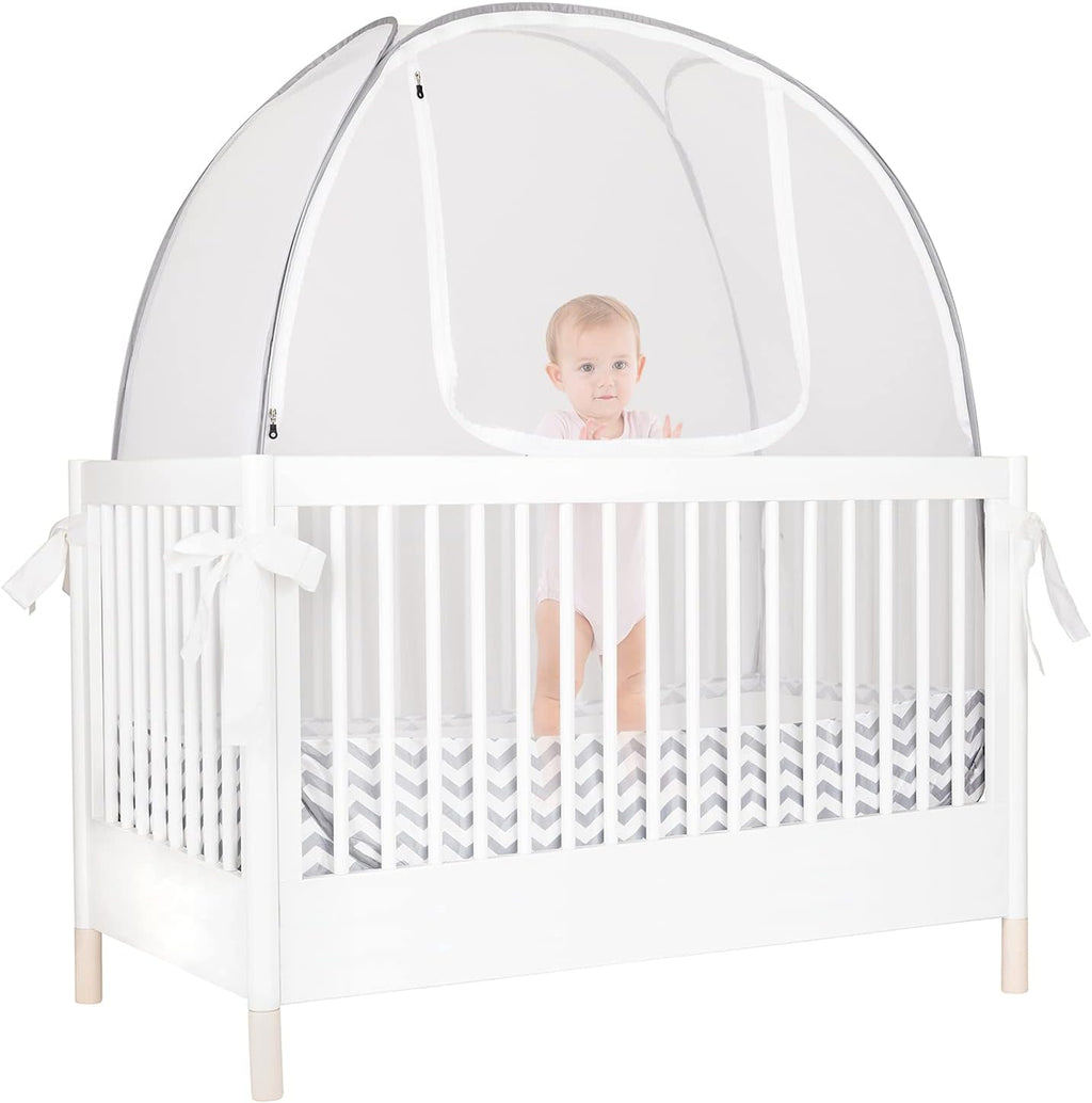 Baby Safety Crib Tent Mosquito Net See Through Mesh Pop-up Canopy Cover W97592