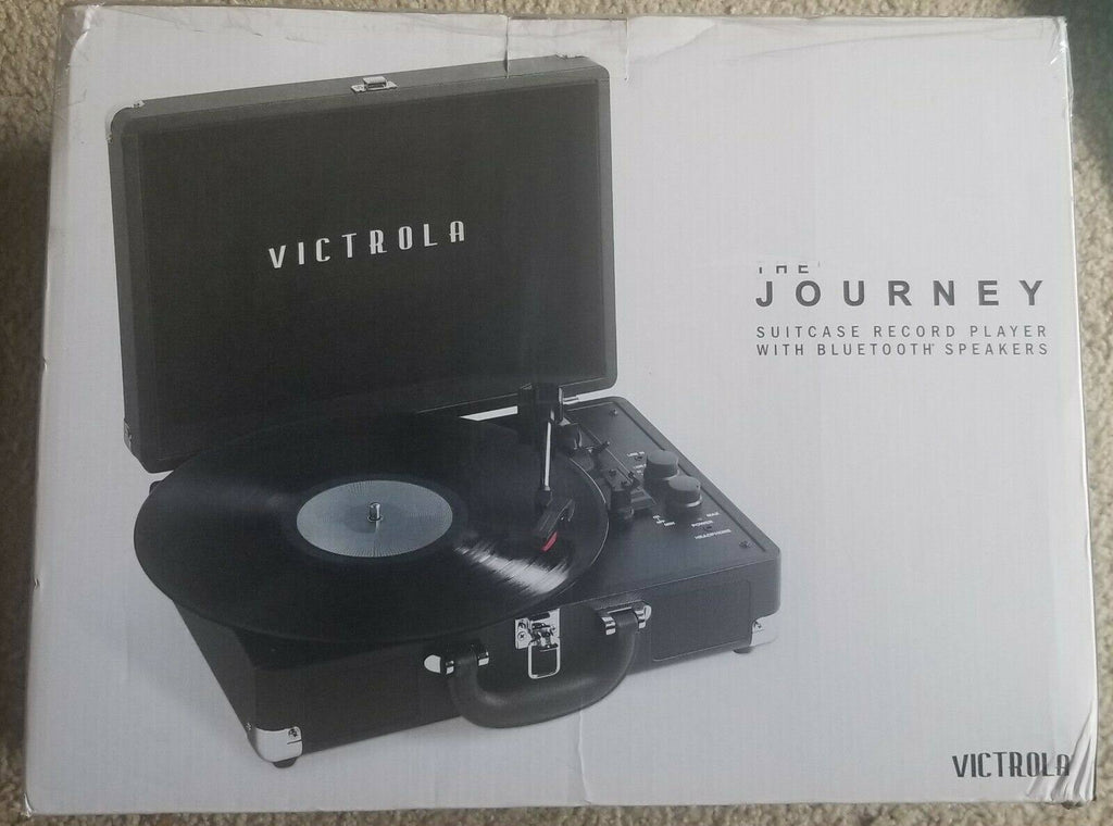 Portable Suitcase Record Player 3-Speed Turntable with Built-In Bluetooth Speakers H68259