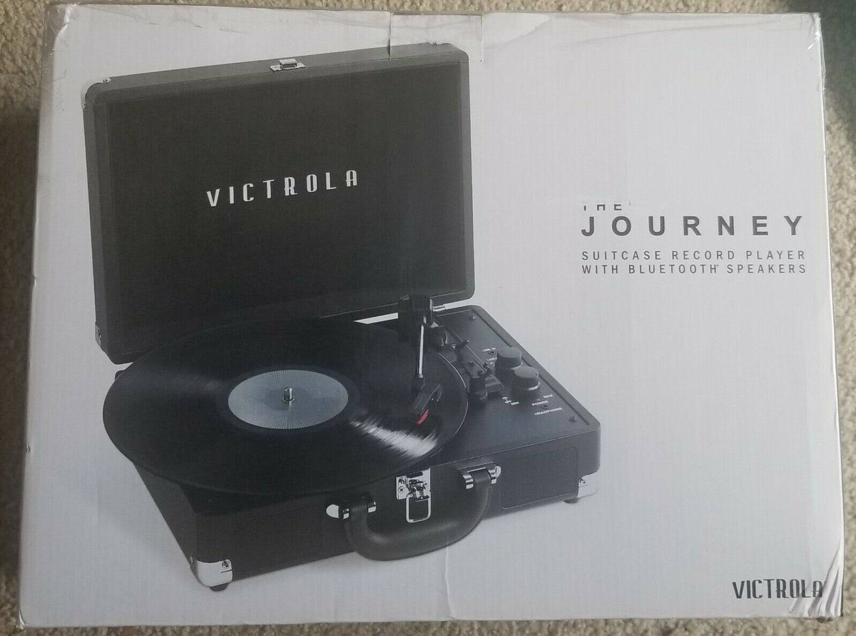 Portable Suitcase Record Player 3-Speed Turntable with Built-In Bluetooth Speakers H68259