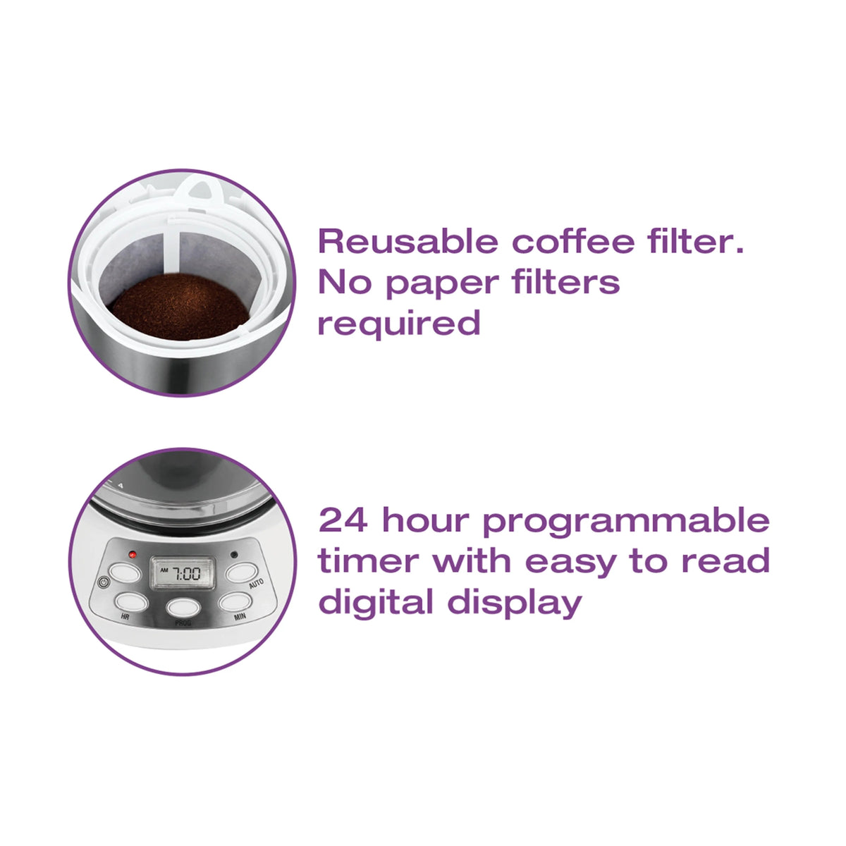 White 14 Cup Coffee Maker I557
