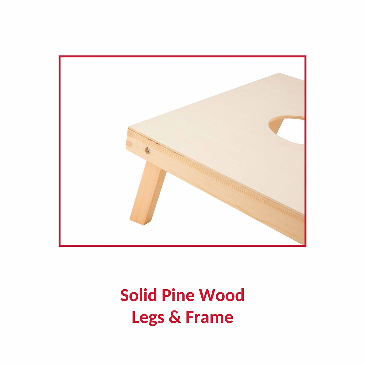 36-inch Solid Wood Cornhole Set with Bean Bags I89151