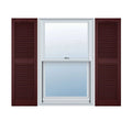 Vinyl Cathedral Top Open Louver Shutters E611