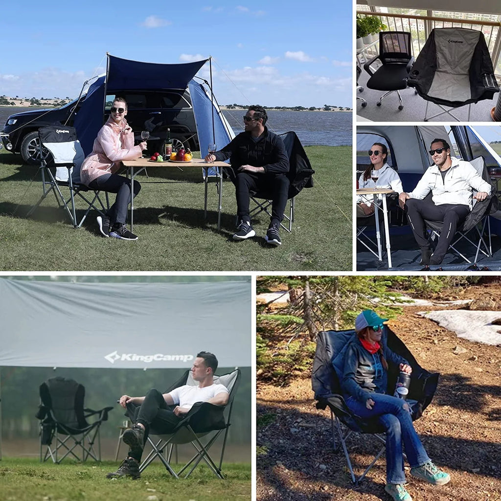 Oversized Folding Camping Chair Black G351091