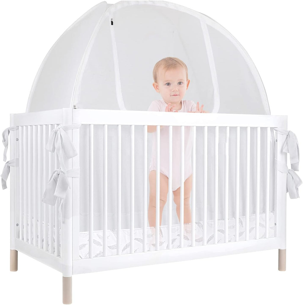 Baby Safety Crib Tent Mosquito Net See Through Mesh Pop-up Canopy Cover W97592