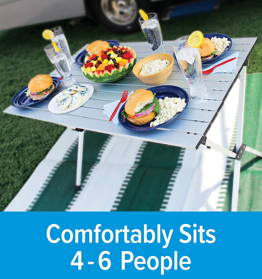 Aluminum Roll-Up Campsite Table with Carrying Bag R12326