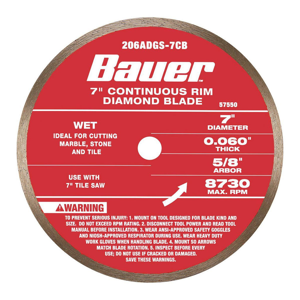 7 in. Continuous Rim Wet Cut Diamond Saw Blade V802