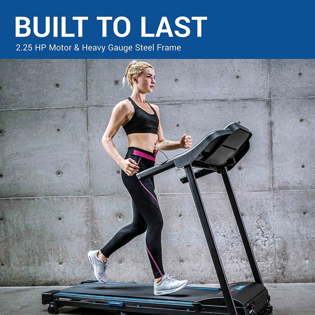 Folding Treadmill with Cushioned Deck and LCD Display U9407
