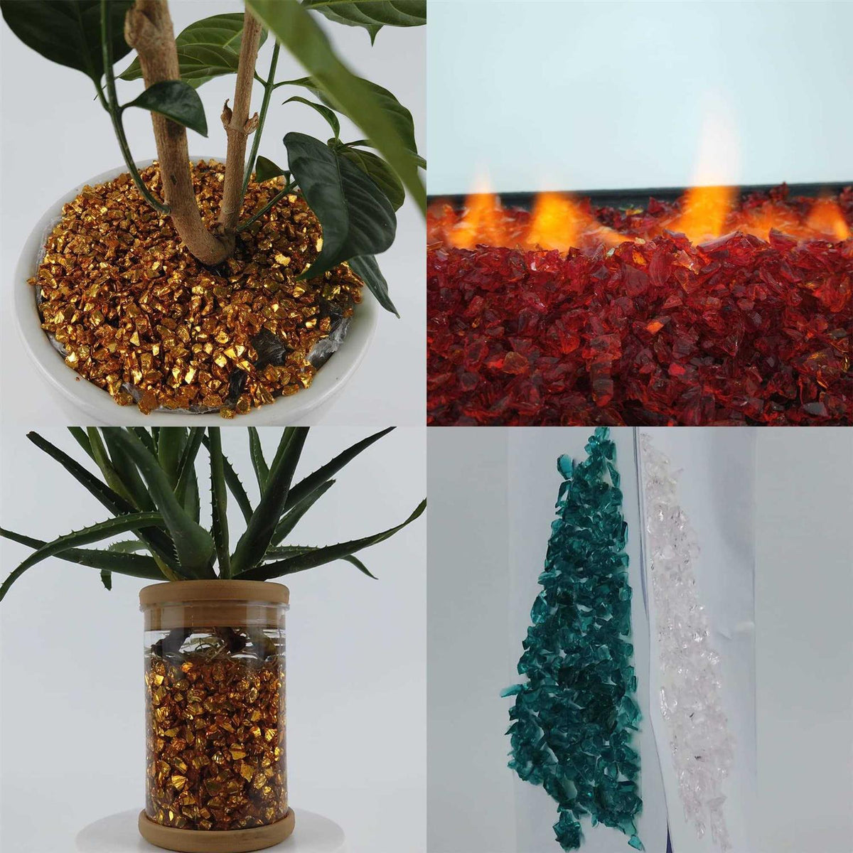 High Luster Fire Glass Gravel Stone L285887