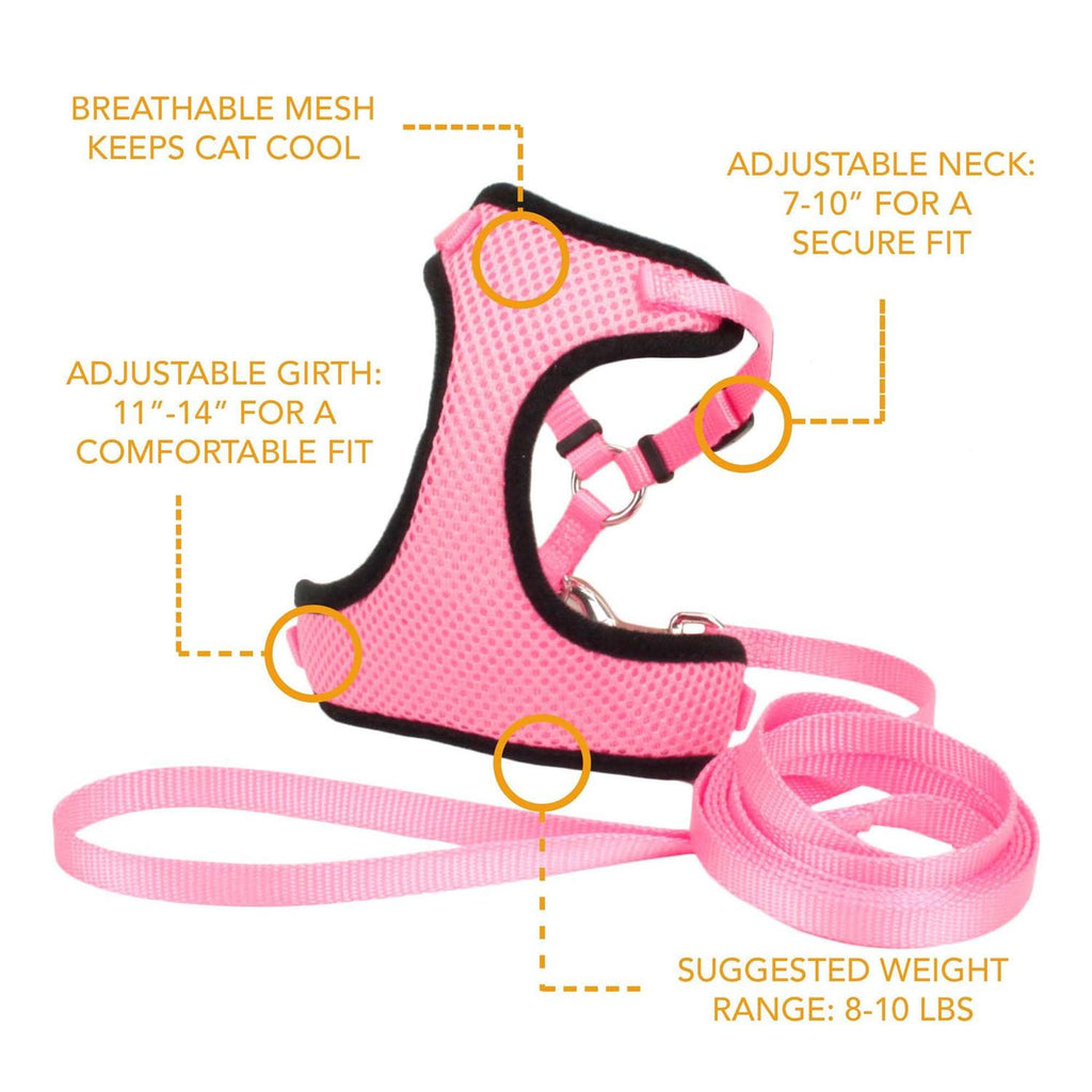 Adjustable Cat Harness with Leash D602844
