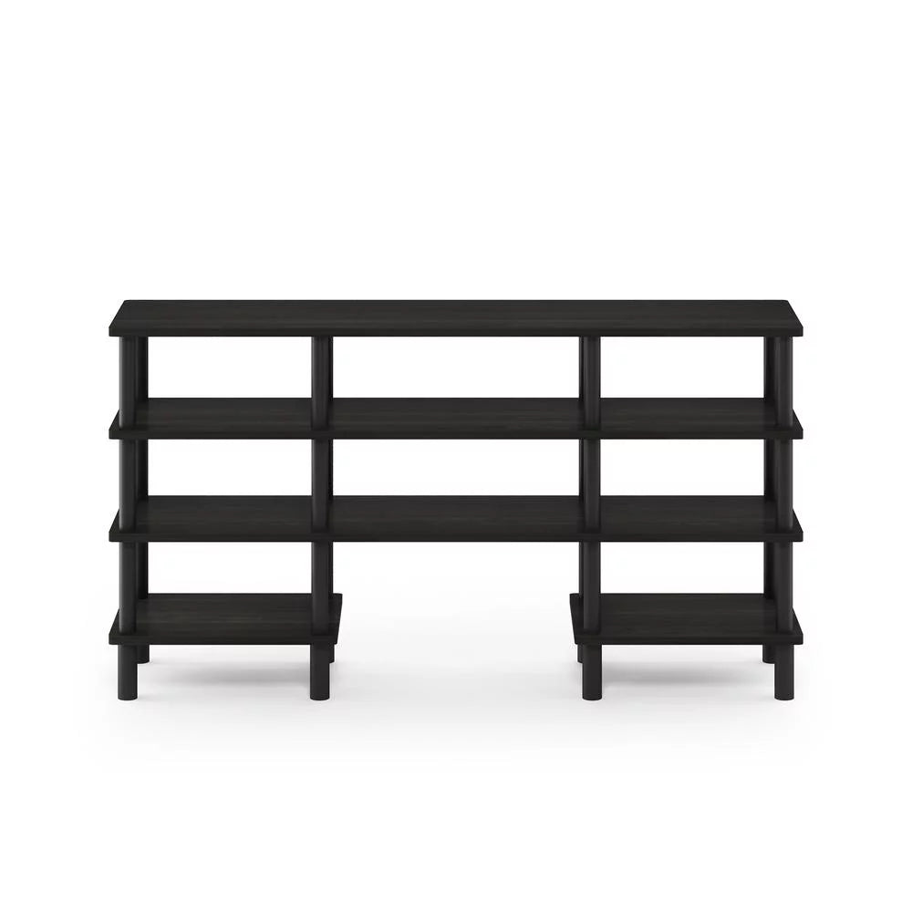 4-Tier Espresso Black TV Stand L89837