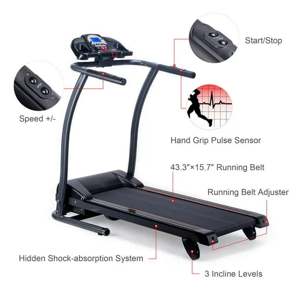 Foldable Incline Motorized Treadmill X276