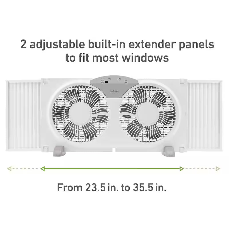 White 3-Speed Digital Window Fan with Remote Control Y6741