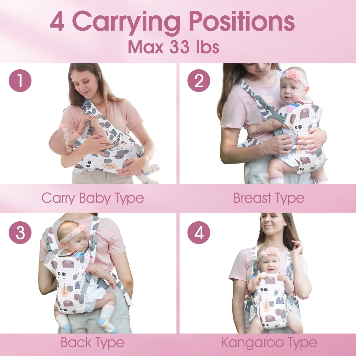4 in 1 Ergonomic Baby Carrier Y9213