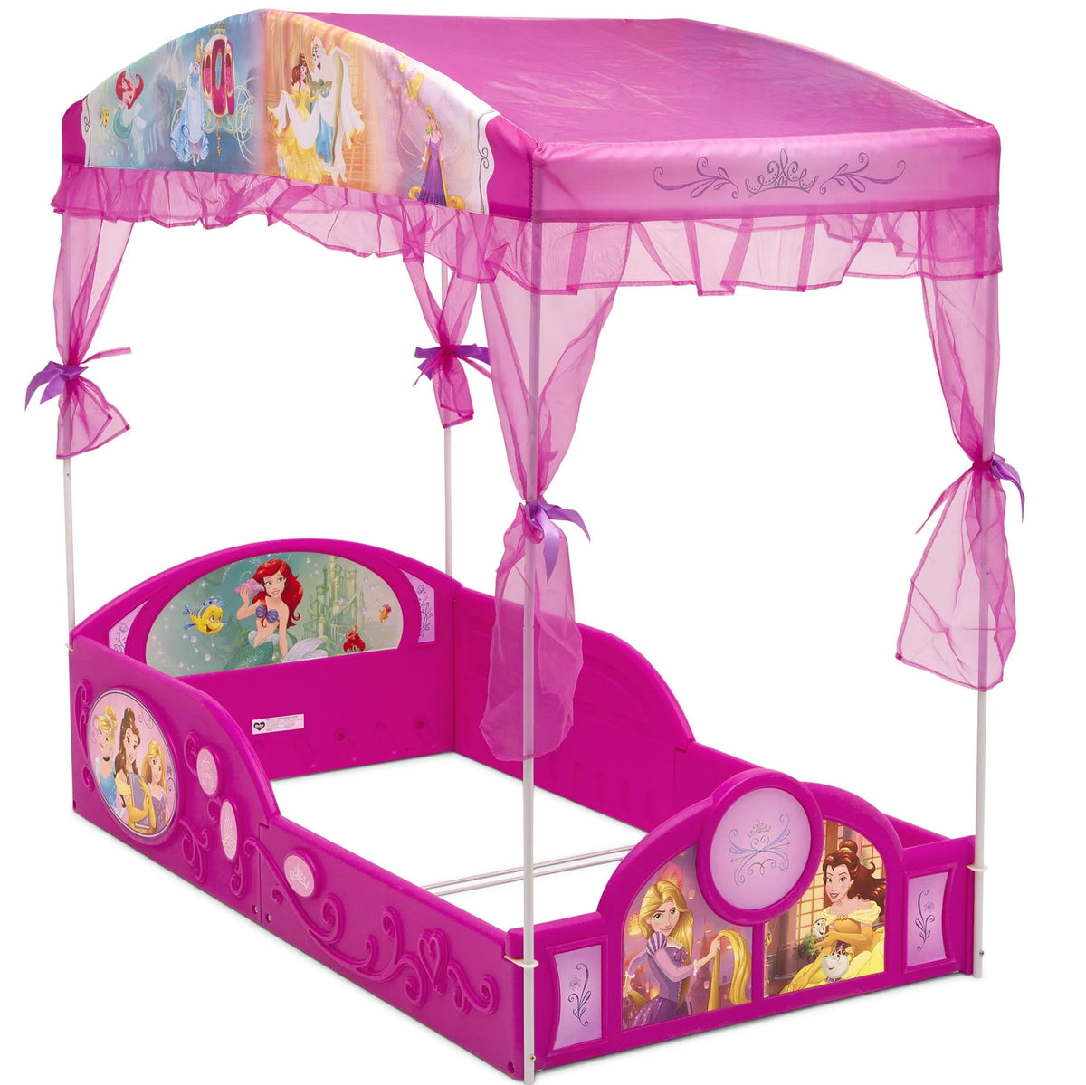 Pink Kids Plastic Storage Toddler Bed V61743