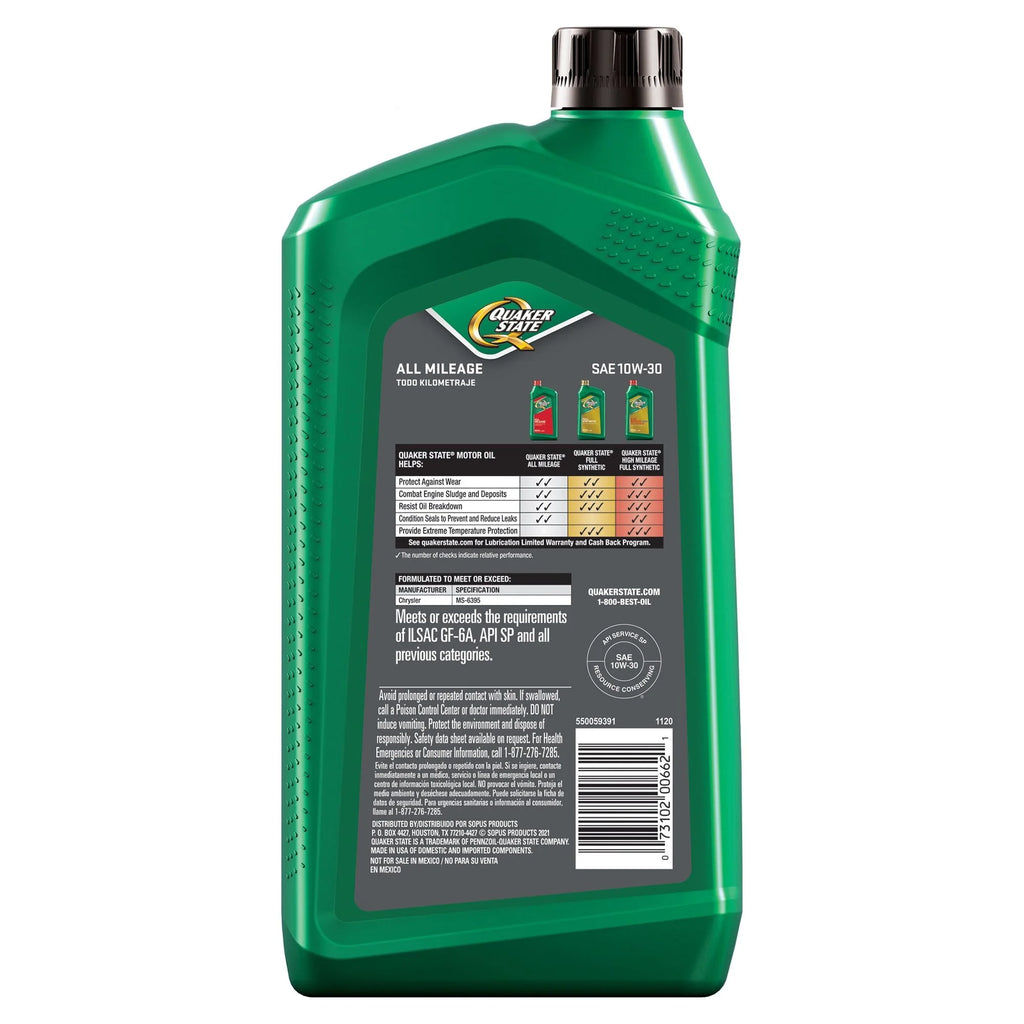 10W-30 Motor Oil, 1 Quart L7296