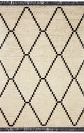 Cream Charcoal Rug 2'7 x 4' P8132