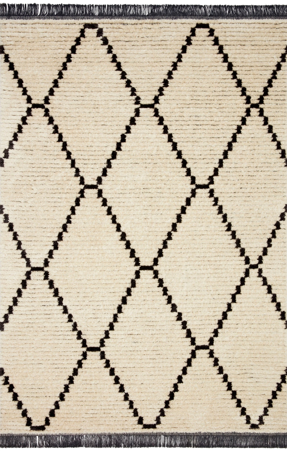 Cream Charcoal Rug 2'7 x 4' P8132