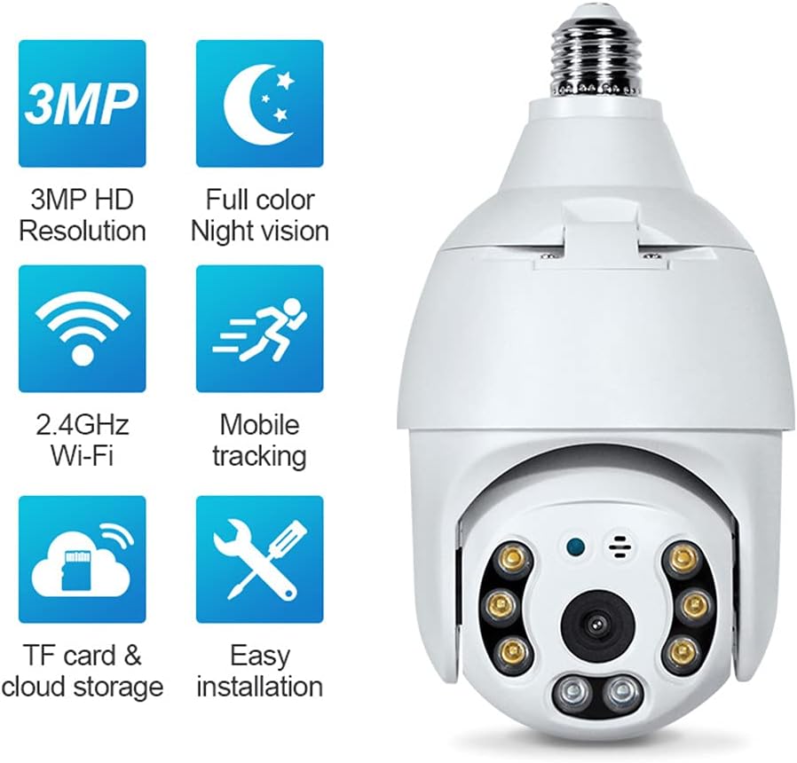 2K Wireless PTZ Security Camera with Night Vision and Two Way Audio U660