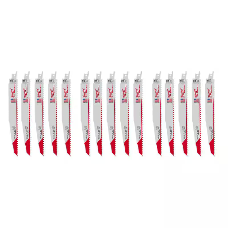 9 in. 5 TPI BiMetal Reciprocating Saw Blades 15-Pack L955