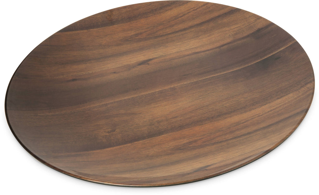 Round Woodgrain Platter 2/Case X16676