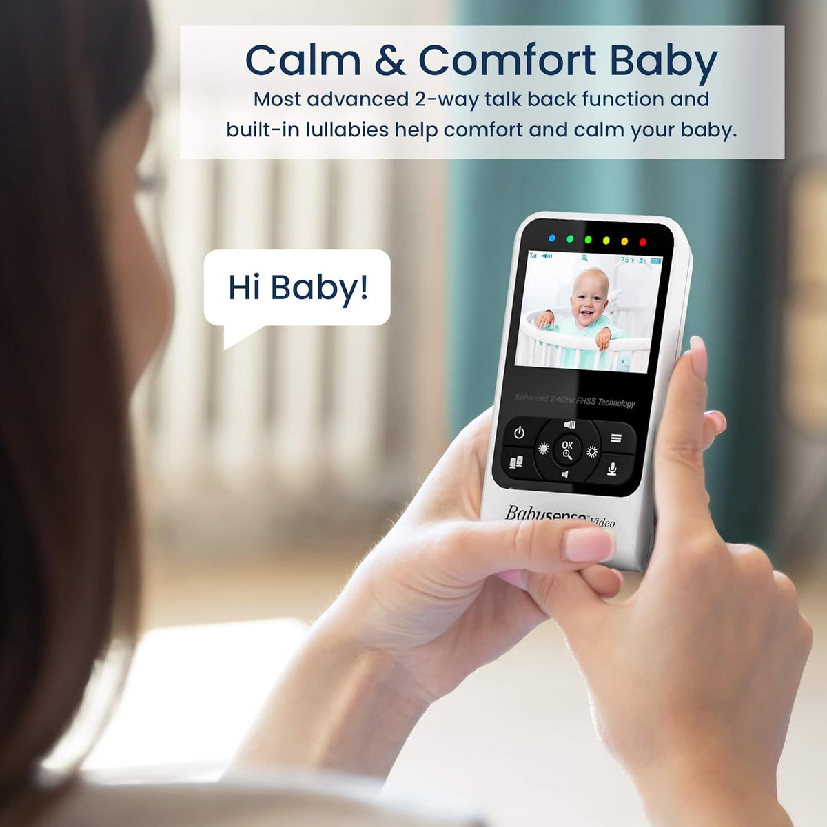 Video Baby Monitor with Camera and Audio, Two Cameras, Night Vision, Two Way Talk O2347