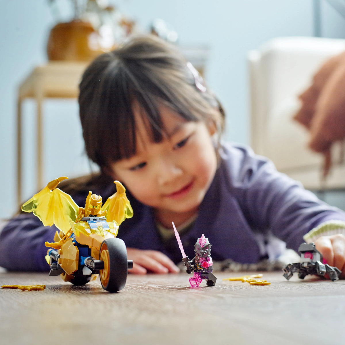 Toy Motorcycle with Dragon and Spider Figure I494851