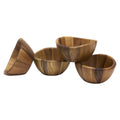 Acacia Salad Bowl Brown 4 count O334308