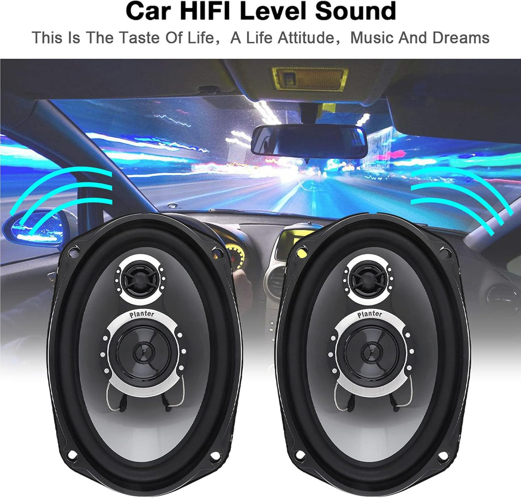 6''x 9'' 1000 Watt Max 3-Way Coaxial Speakers (2 Pack) N311