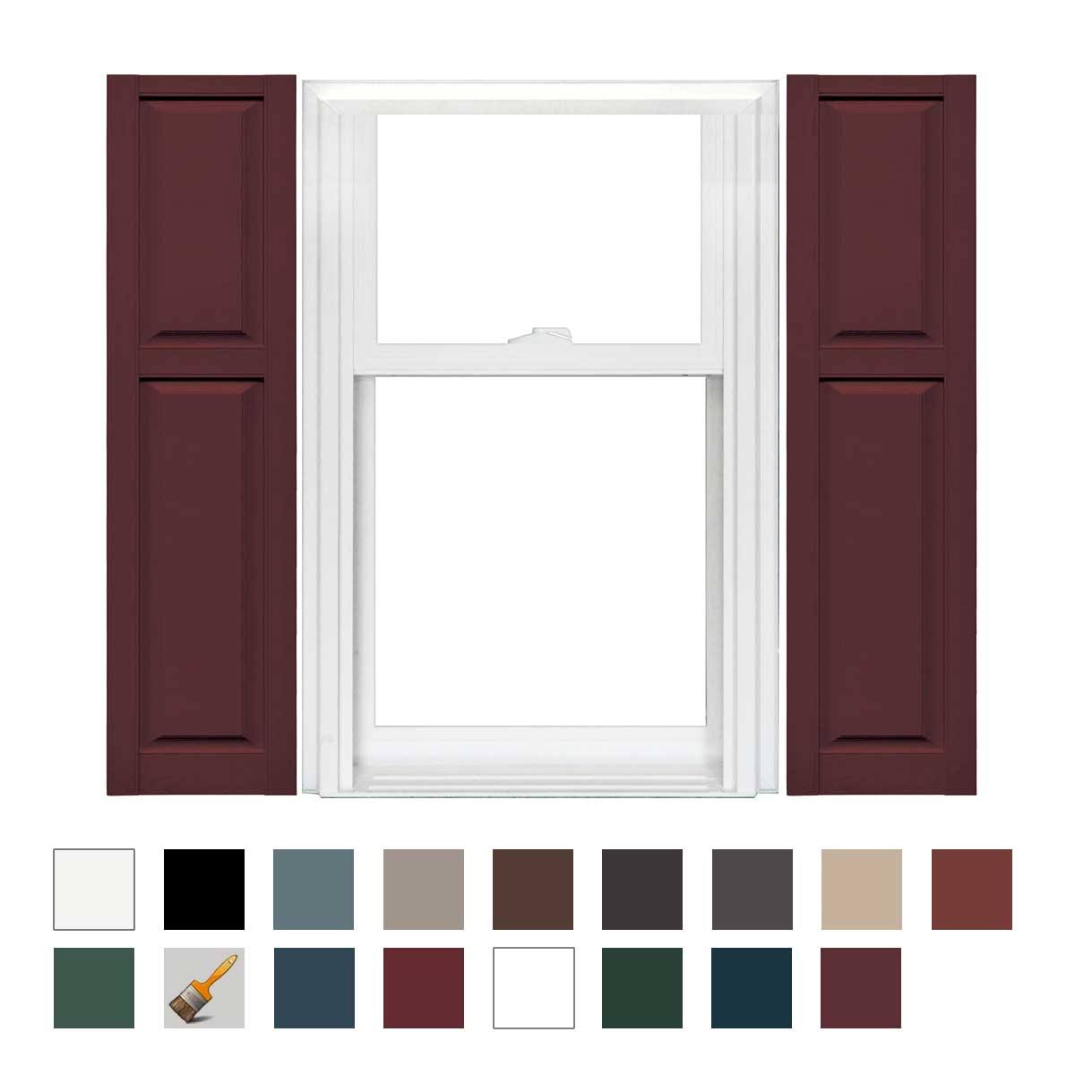 Vinyl Cottage Style Standard Shutter 67 inch Long 1 Pair 12 inch Wide D452935