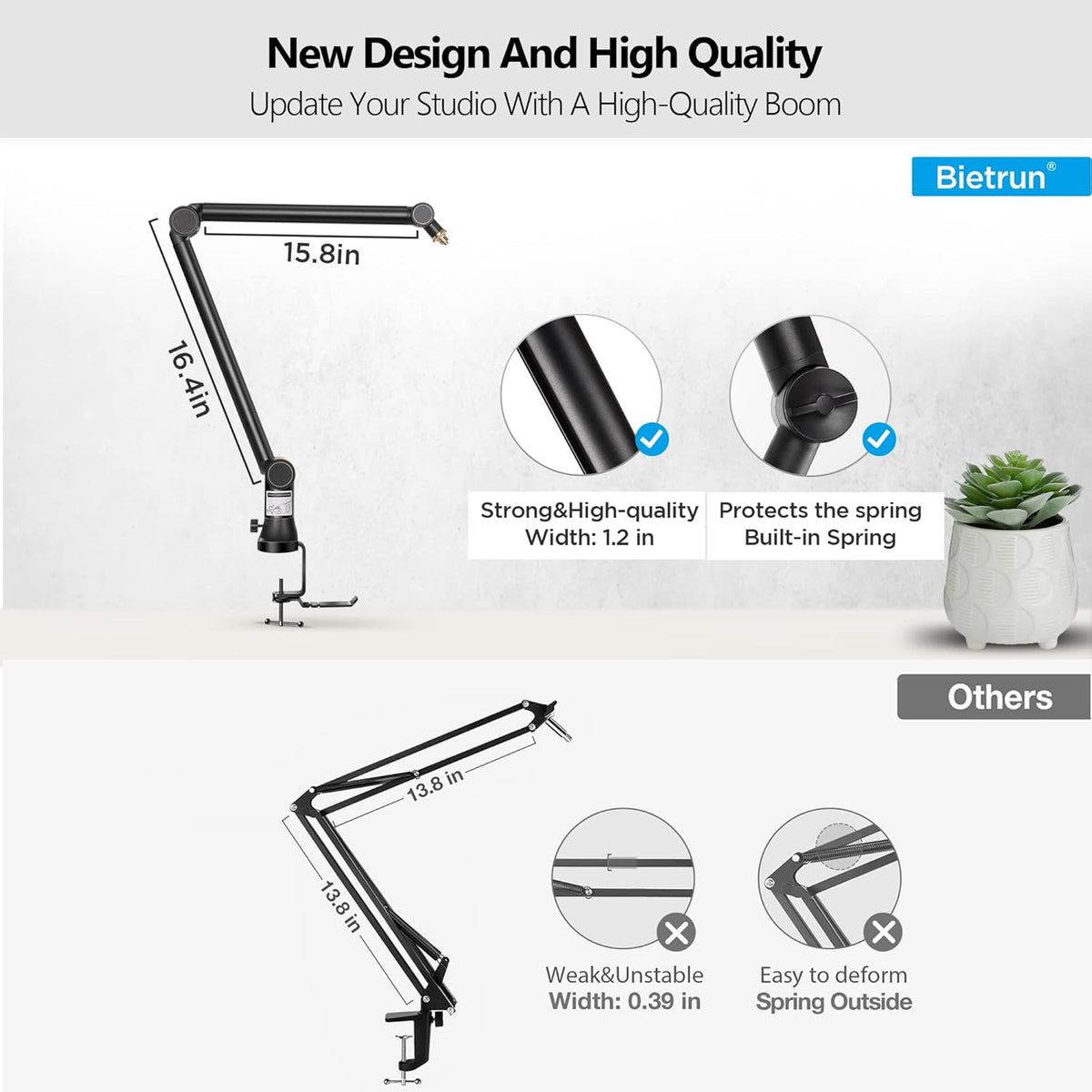 Mic Arm Desk Mount with 3/8 to 5/8 Adapter H90792