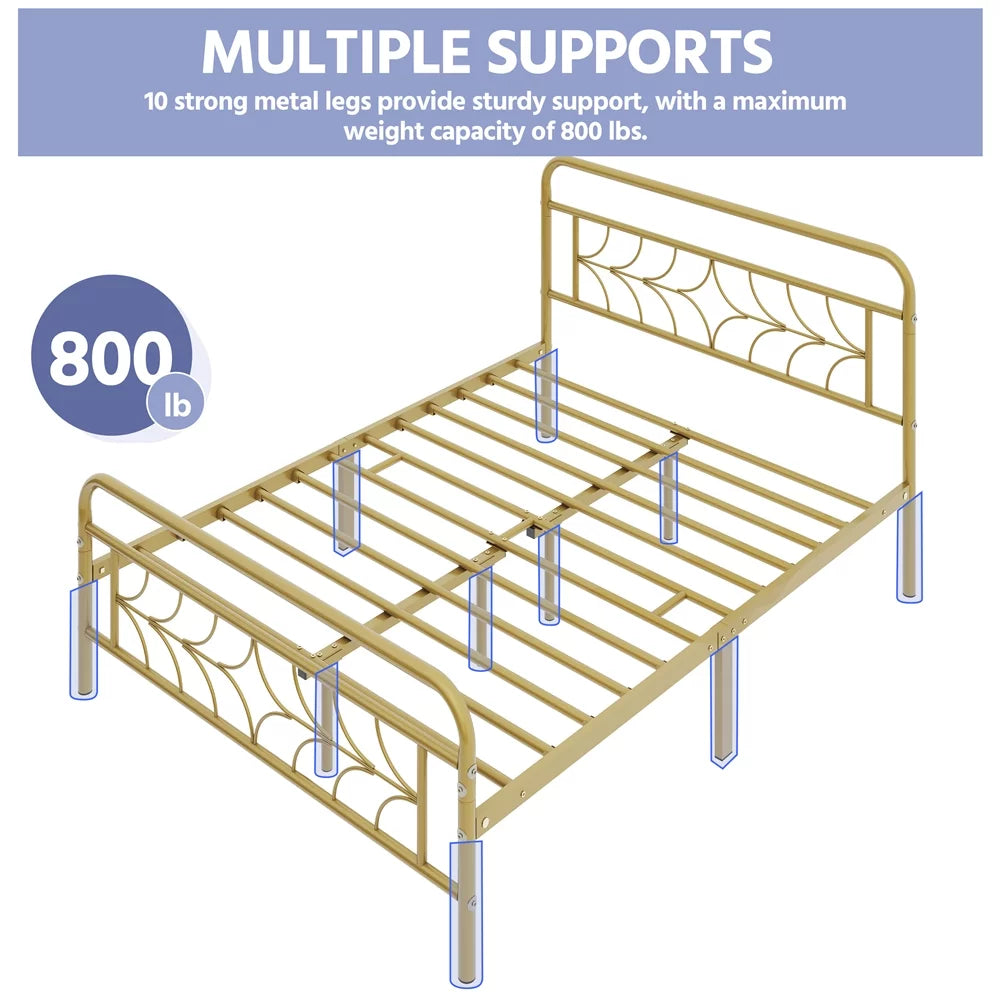Queen Black Metal Bed D37693