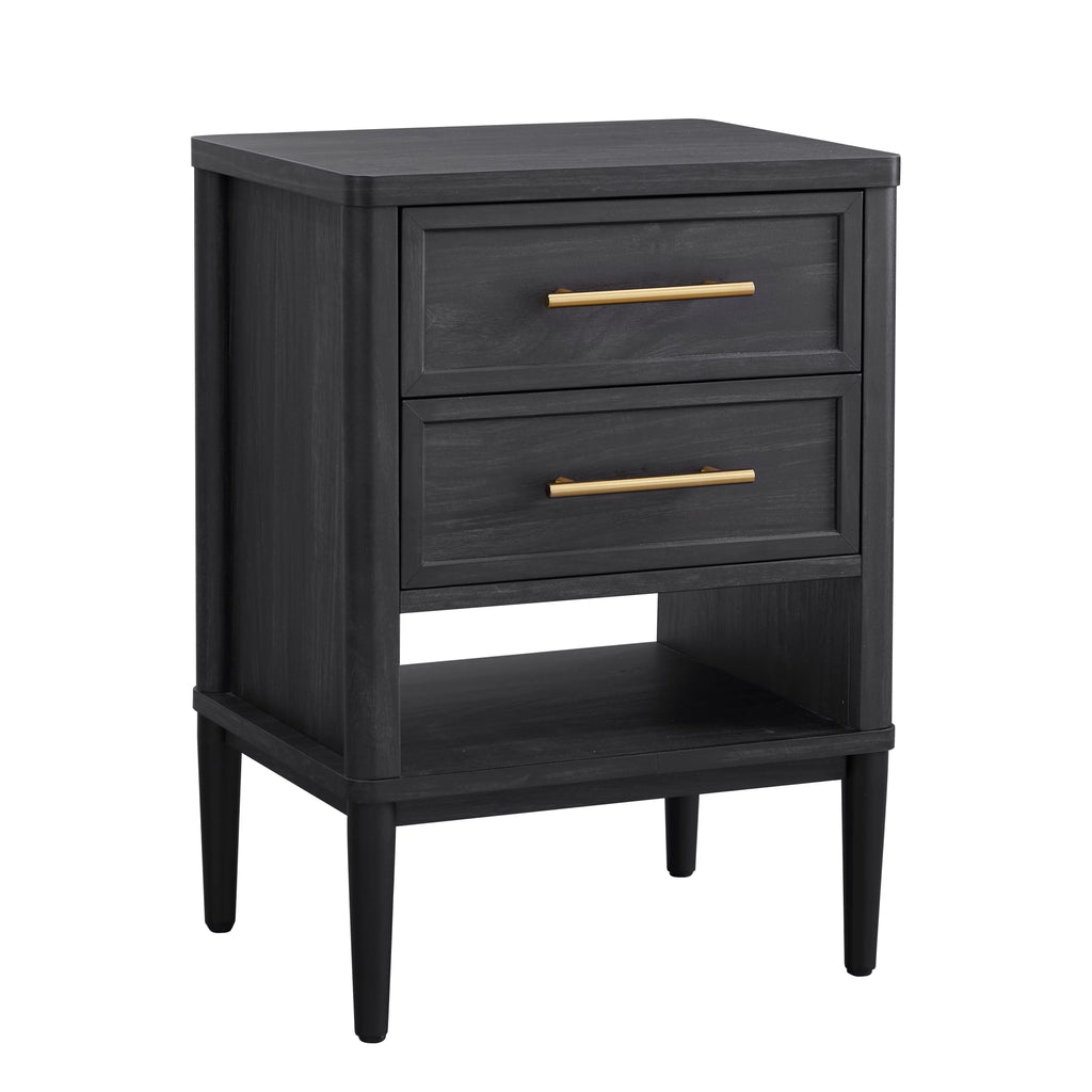 2 Drawer Charcoal Finish Nightstand K4990