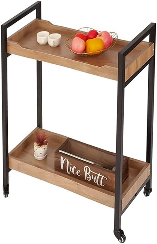 3-Tier Wood and Metal Storage Rack Shelf Unit C94313