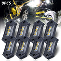 White 8Pods IP68 Waterproof LED Rock Lights M287
