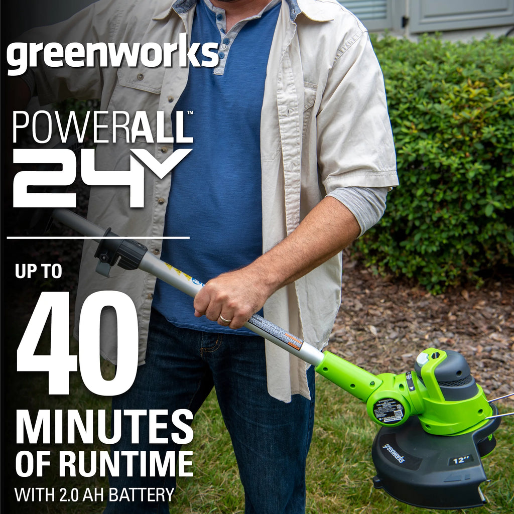 24V 12 inch Cordless String Trimmer/Edger with 2.0 Ah Battery and Charger G743289