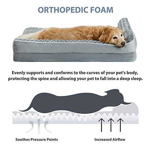 Large Waterproof Orthopedic Dog Bed with Removable Washable Cover K84195