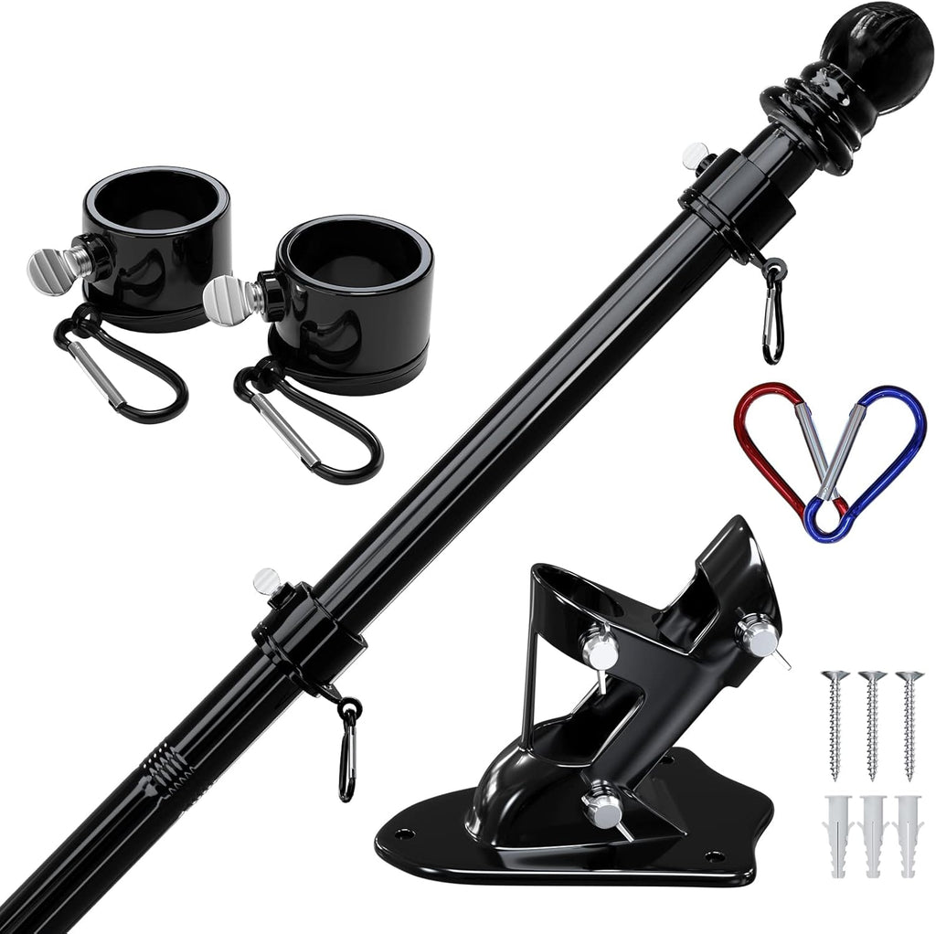 6 FT Stainless Steel Flag Pole Kit with Bracket R61949