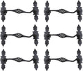Black Wrought Iron Cabin Hook Eye Latches 6.5 Long Pack of 6 Y589