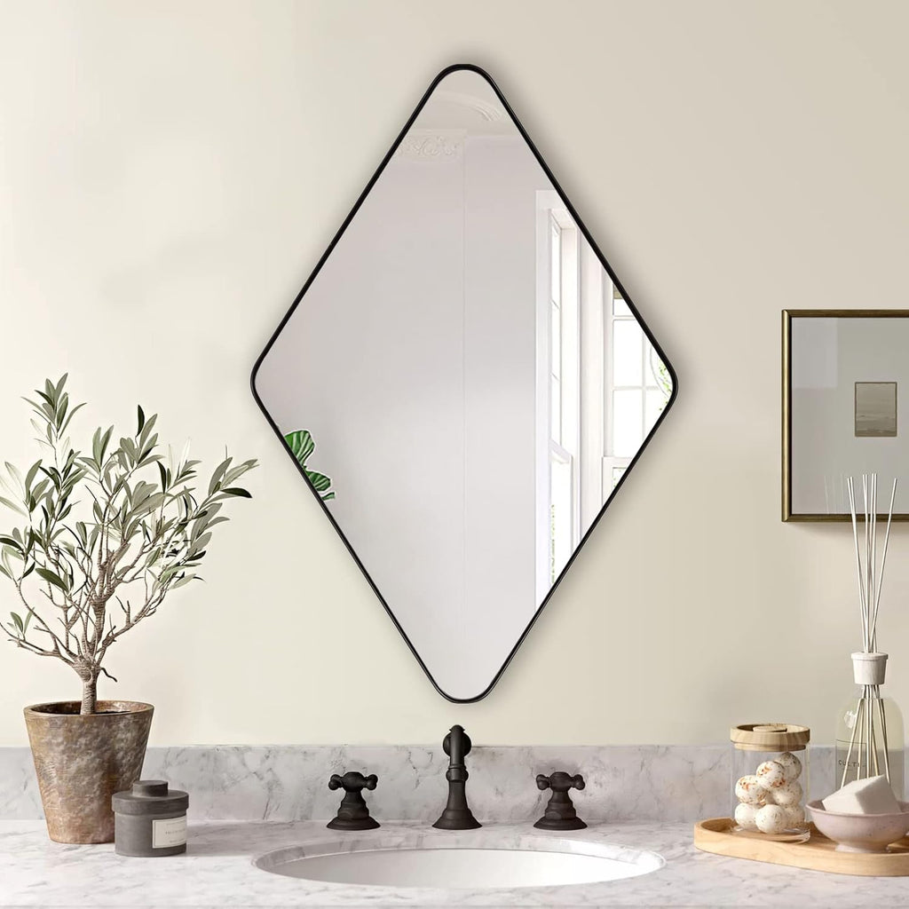 24x36 Inch Black Antique Wall Mirror G4179