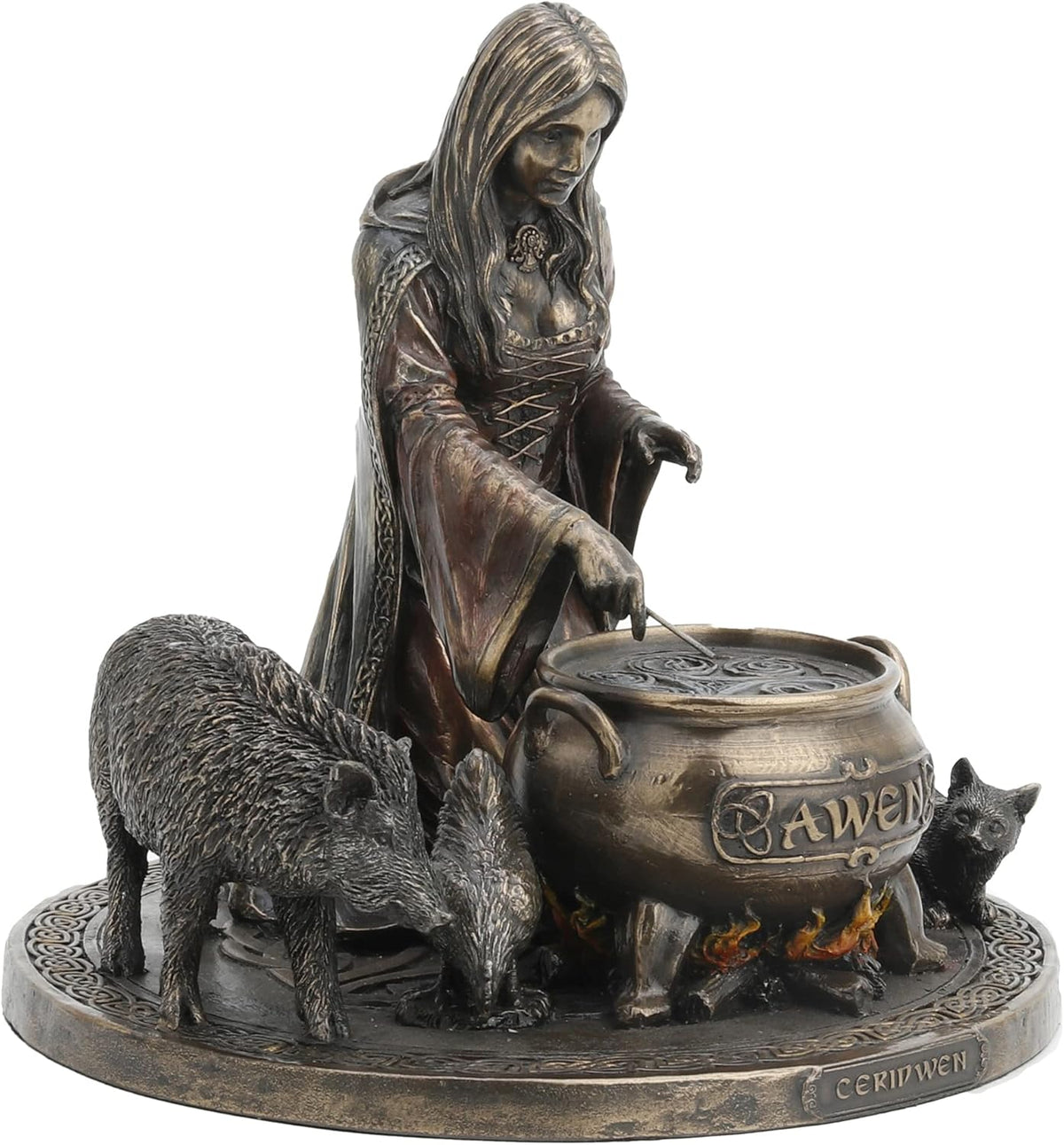 6.25 Tall Cold Cast Resin Antique Bronze Finish Statue Figurine E896