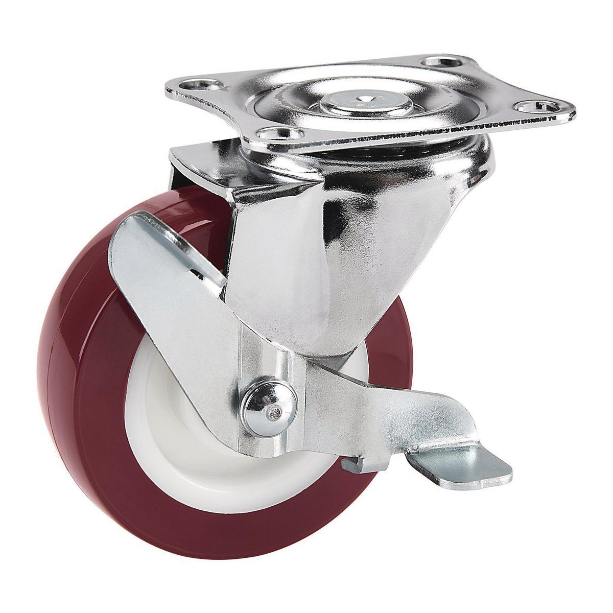 3 in. Polyurethane Swivel Caster with Brake E42894