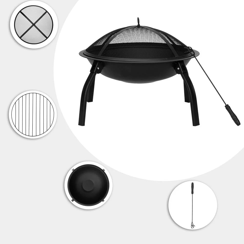32 Wood Burning Square Fire Pit N78004