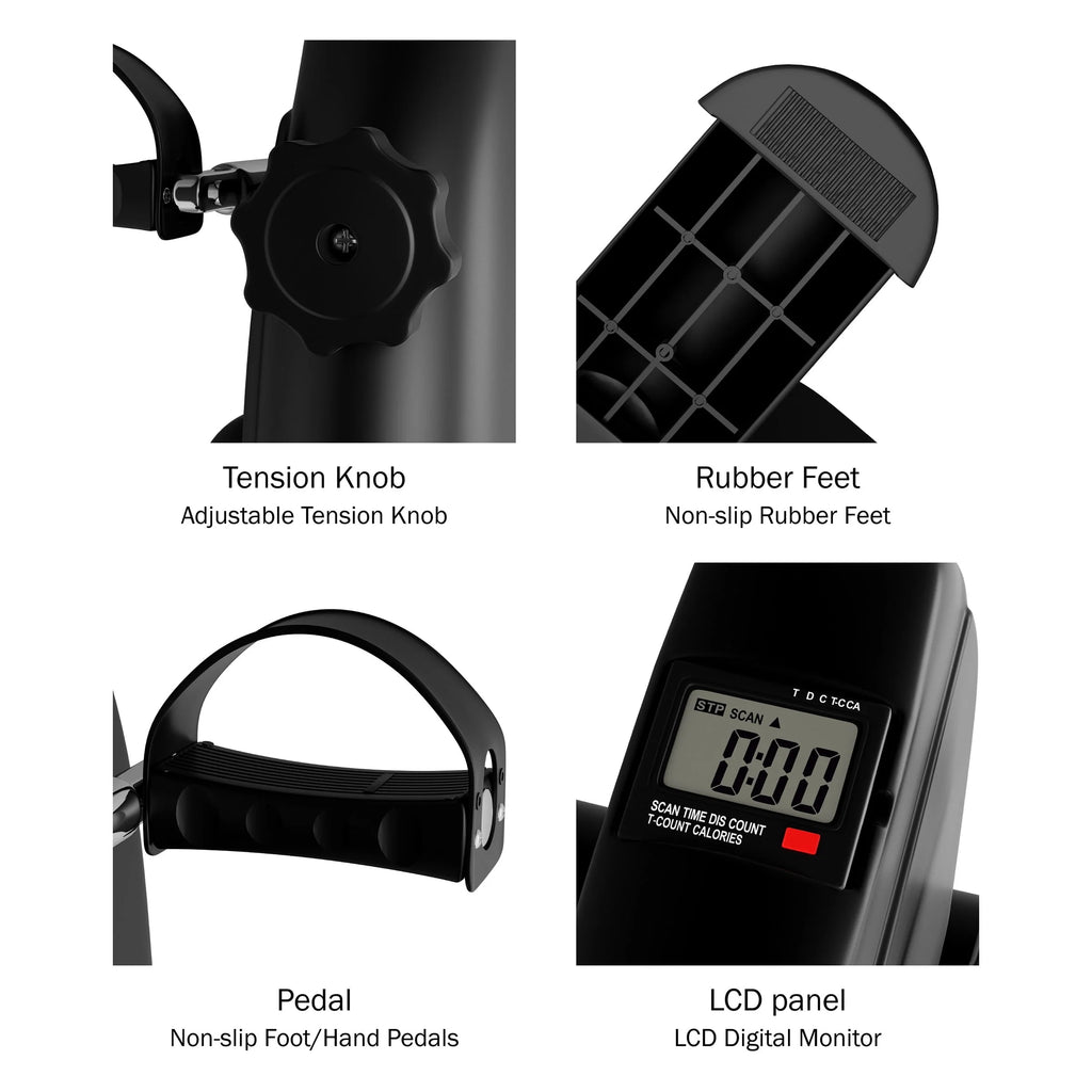 Under Desk Bike and Pedal Exerciser with Calorie Counter J512