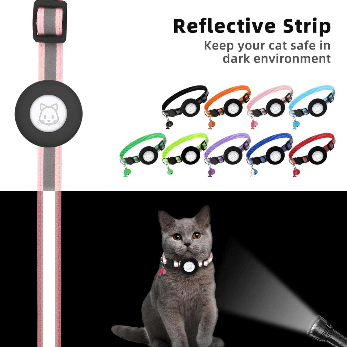 Cat Collar with Bell and Safety Buckle R5679