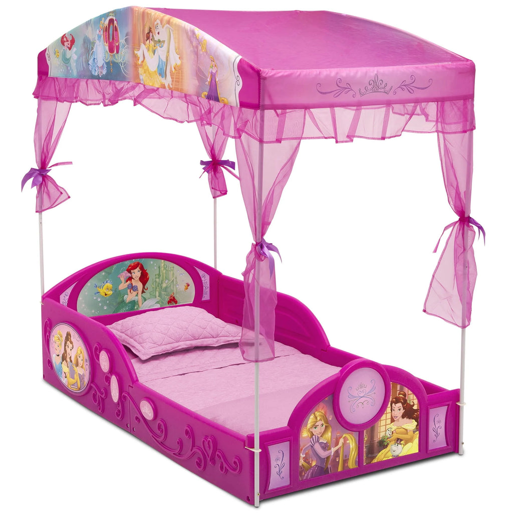 Pink Kids Plastic Storage Toddler Bed V61743