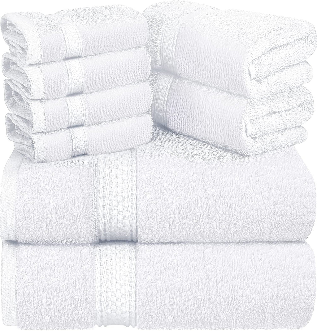 8 Piece Beige 650 GSM 100% Cotton Bath Towels Set W593