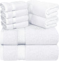 8 Piece Beige 650 GSM 100% Cotton Bath Towels Set W593