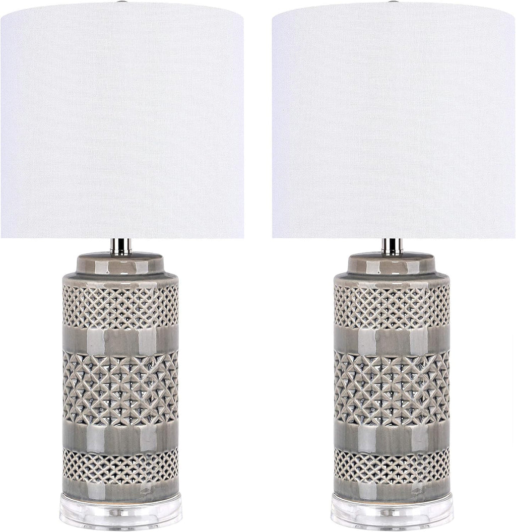 Navy Ceramic Table Lamp Set of 2 Q54560