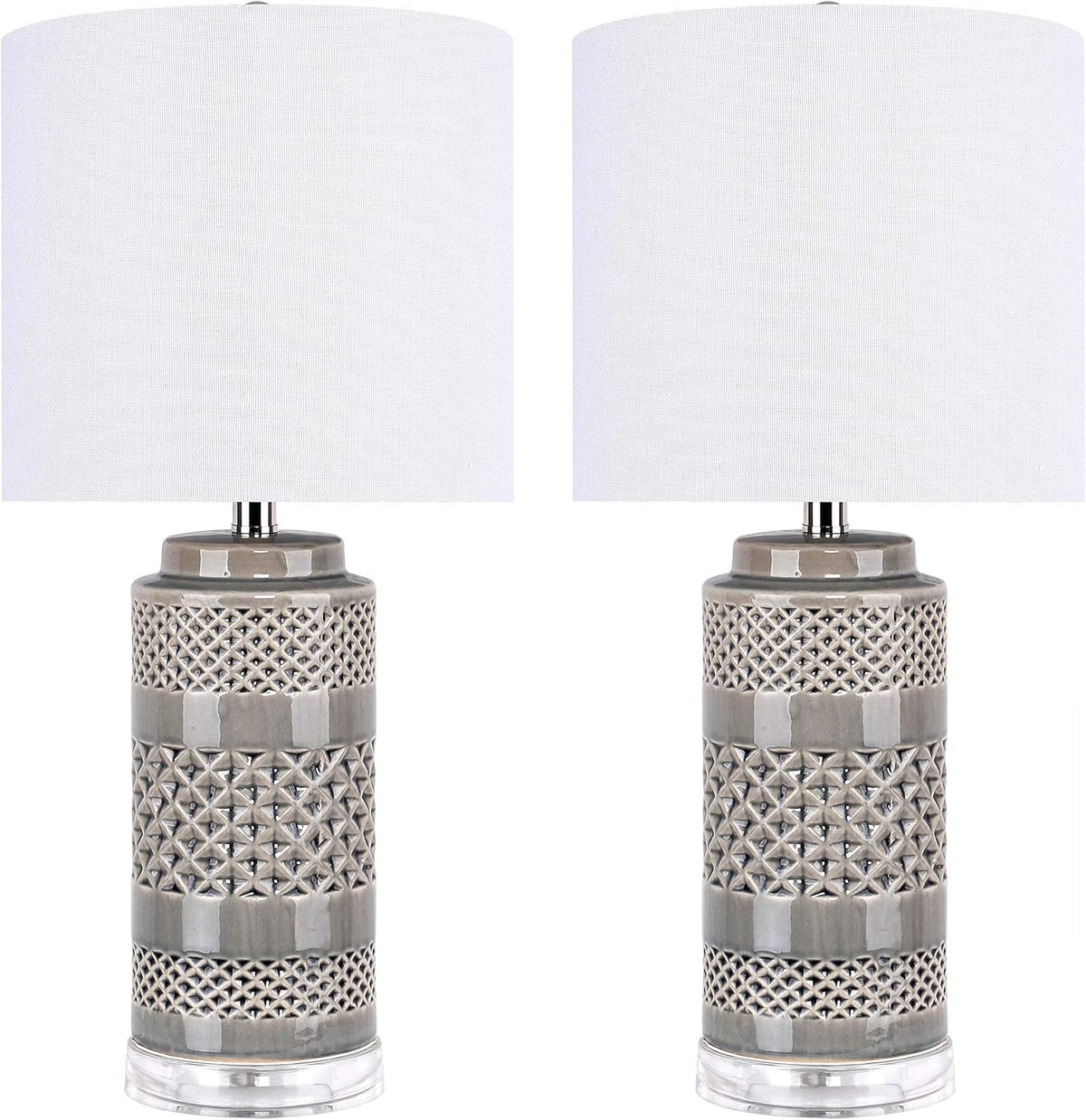 Navy Ceramic Table Lamp Set of 2 Q54560